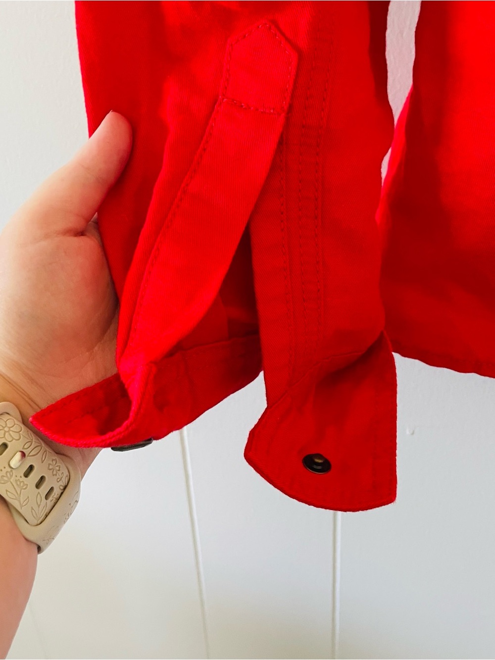CAbi Vibrant Red Jean Jacket - Picture 6 of 9